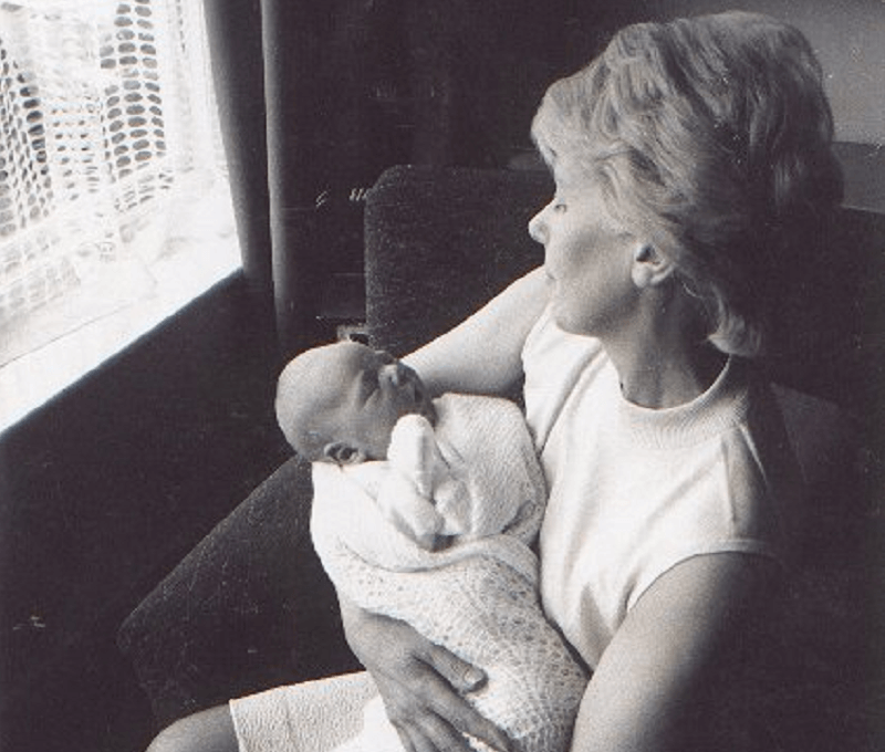 Tim Willis baby with Irene