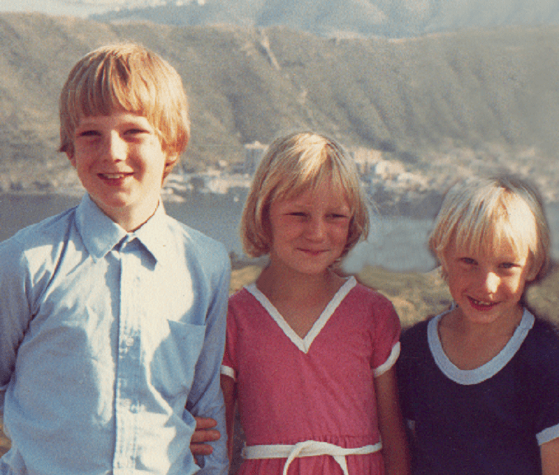 Tim, Caroline and Nick on holiday